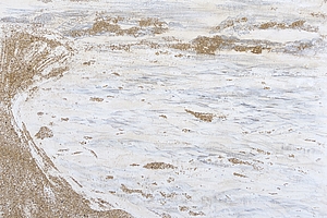 Wellenlichter von La Croix Valmer, Holz, Sand, Blei, Pigment, 70x50cm, 2012
