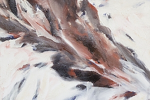 Frutt Bergzeichen, Oel und Pigment auf Baumwolle, 90x35cm, 1993
