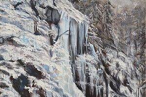 Eiszeichen 1, Kleines Melchtal, 2012/2014, Acryl und Oel auf Leinwand, 55x55 cm 