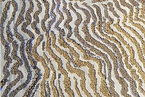 Feldrhythmen, 2021, Acryl, Sand, Pigment, Oel auf Leinwand, 55x43cm