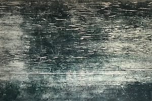 Spiegelung, 2002, Holzschnitt, Oel auf Baumwolle, 80x200 cm