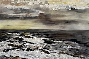 Wasser, 2001, Acryl und Oel auf Baumwolle, La Croix Valmer, 160x160 cm