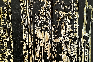 Wald-Zeichen, 1991, Holzschnitt, 54.3x40 cm