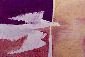Durchbruch, Oel, Sand auf Karton, 1967