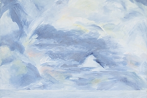 Bergraum, Oel und Pigment auf Baumwolle, 80x70cm, 1993